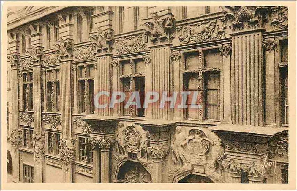 Toulouse (Haute-Garonne) — Facha de la posada de piedra (siglo XVII) — Les Éditions d'Art Vve. París, 15 Rue Française - Anverso