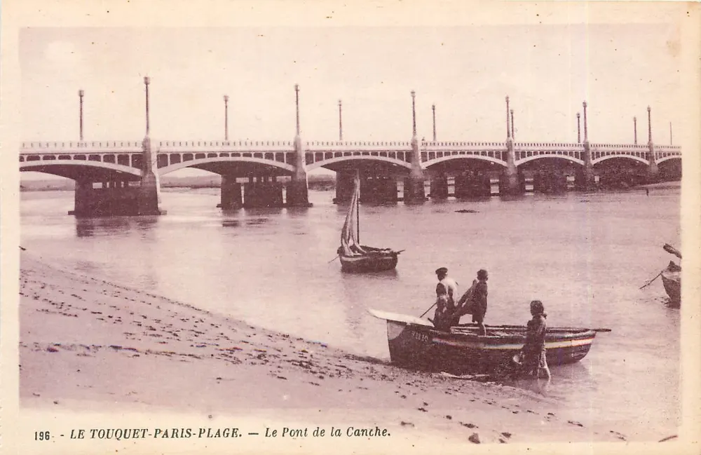 Le Touquet-Paris-Plage — Die Brücke von Canche — G. Artaud, Nantes - Vorderseite