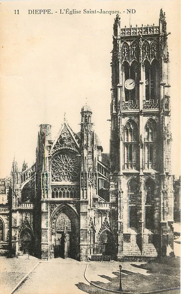 Dieppe - A Igreja de São Jacó - ND - Frente