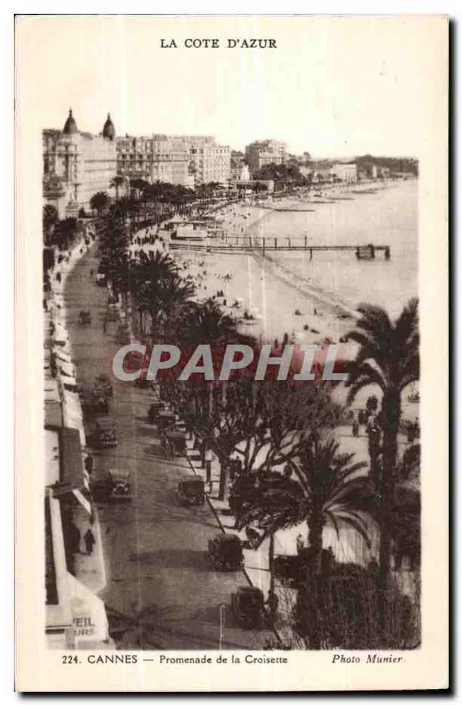 CANNES — Promenade de la Croisette — Photo Munier, n°224 - Front