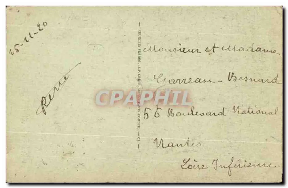 Catedral de Bayeux — Lado da Abside — editor J. NDA, n°9 - Verso