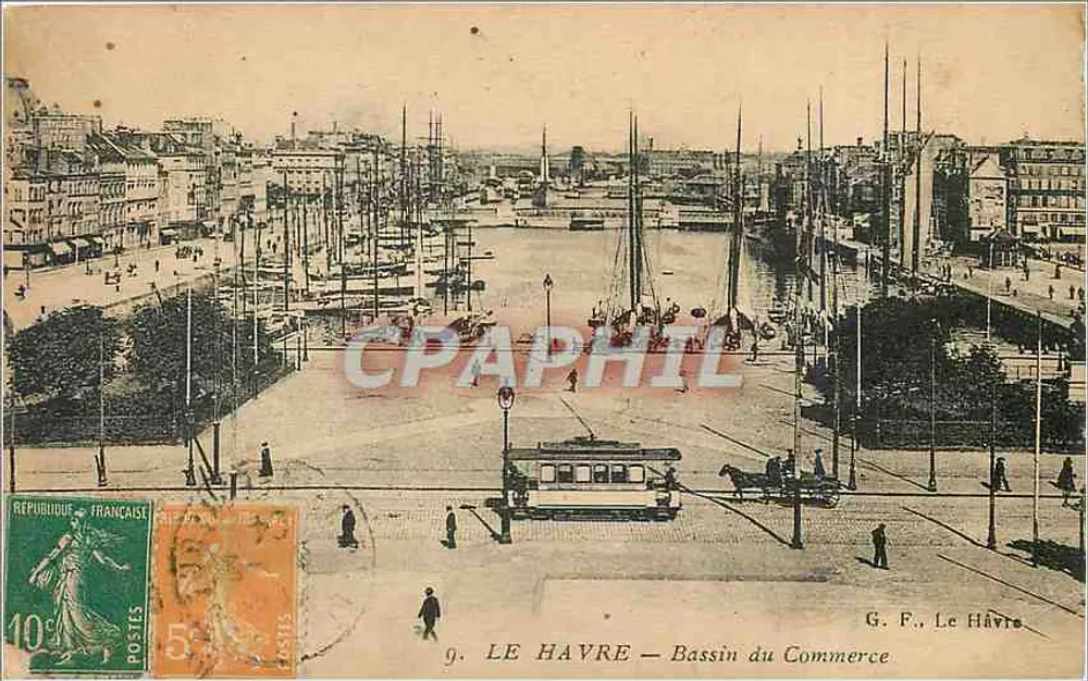 Le Havre — Bassin du Commerce — G. F., Le Havre - Recto