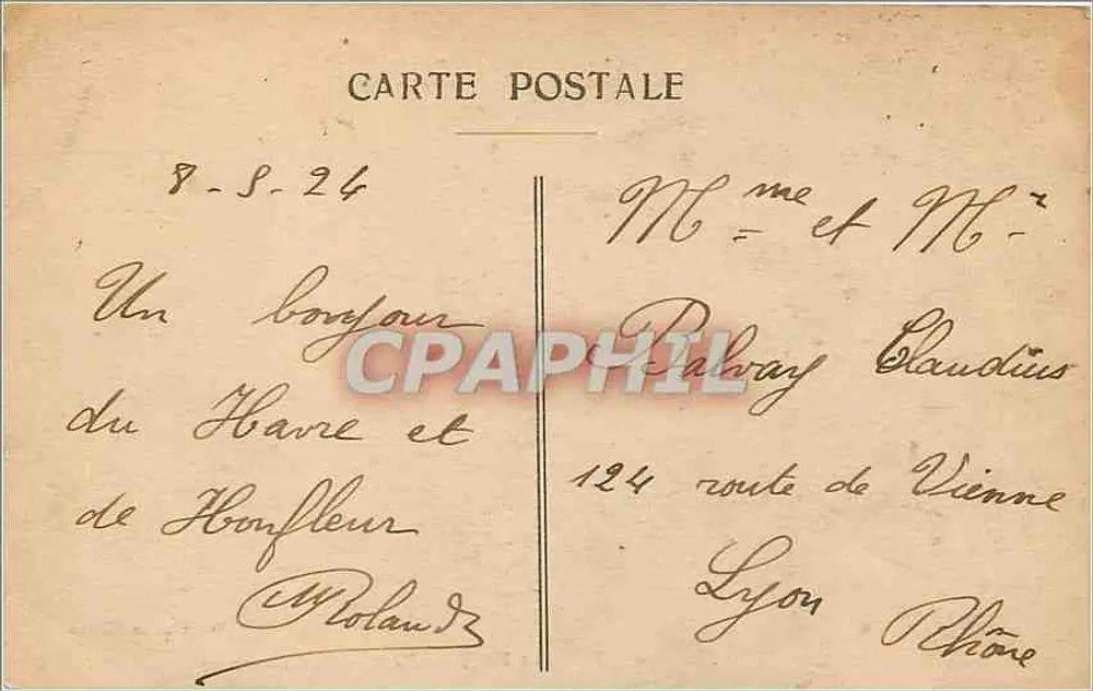 Le Havre — Bassin du Commerce — G. F., Le Havre - Verso