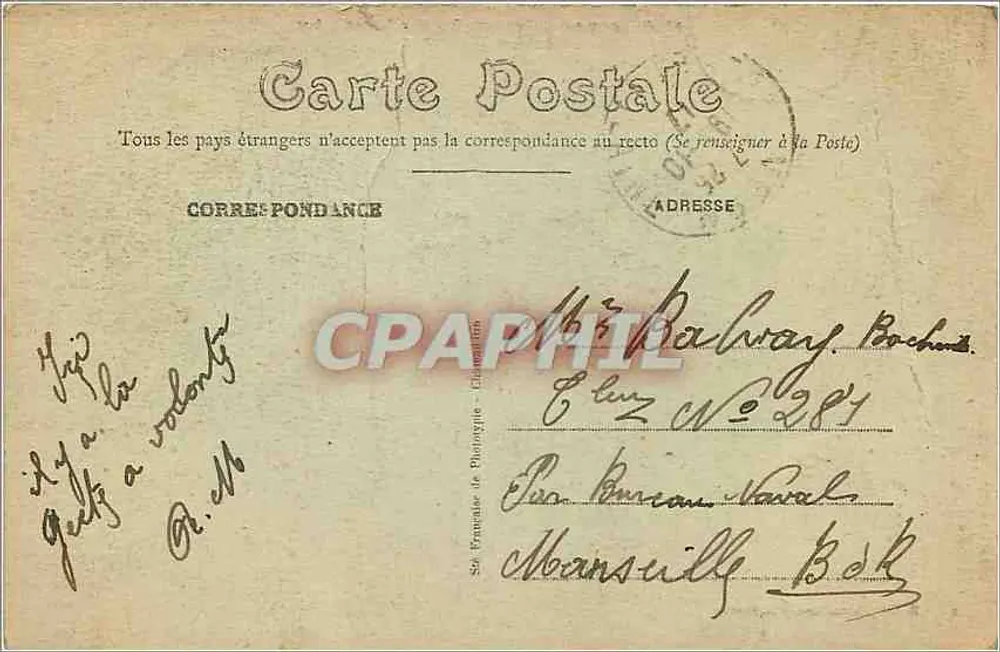 Rennes — Estátua de Duguesclin no Thabor — E. Mary-Roussellière, editor Rennes - Verso