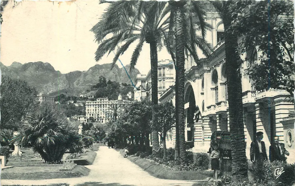 Menton — O Jardim Público — Cie des Arts Photomontages, n° 196 - Frente