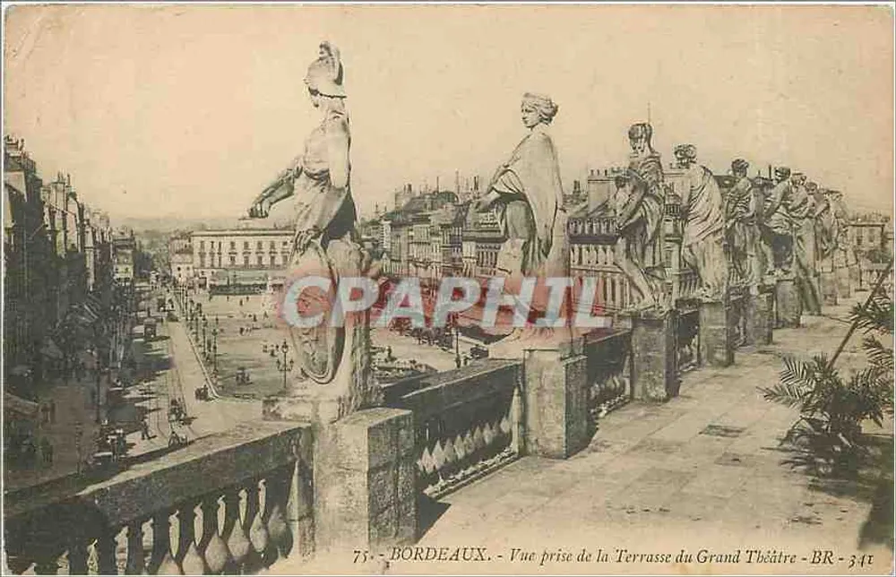 Bordeaux - Ansicht von der Terrasse des Grand Théâtres - BR-341 - Vorderseite