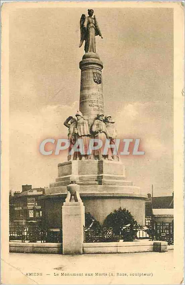 Amiens — O Monumento aos Mortos (A. Roze, escultor) - Frente