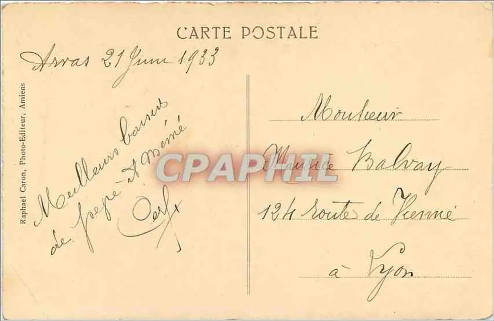 Amiens — O Monumento aos Mortos (A. Roze, escultor) - Verso