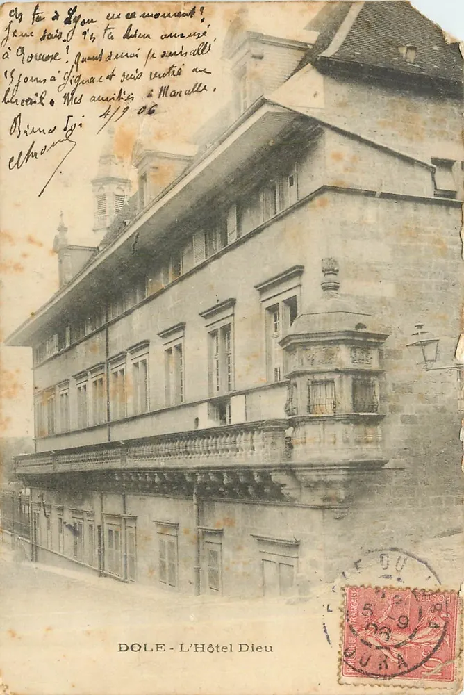 Dole - O Hôtel Dieu — visão do edifício — editor não identificado - Frente
