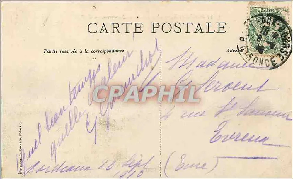 Bordeaux — A Esplanada dos Quinconces — C. B. - Verso