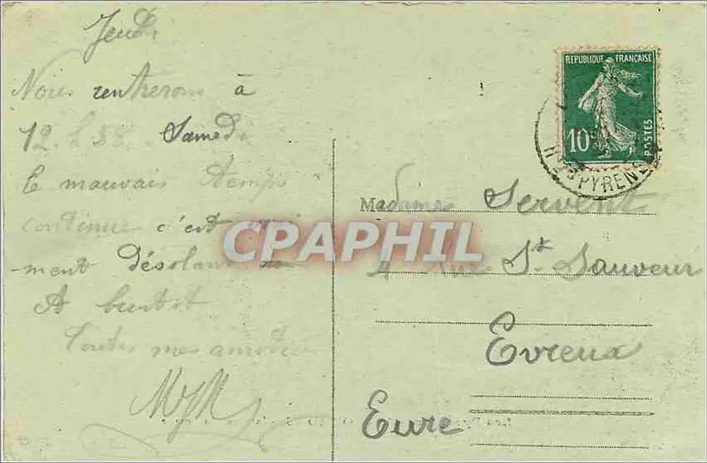 Lourdes - Interior do Rosário — Os Pirineus - 87 - Sireygeol, Editor, Limoges-Lourdes - Verso