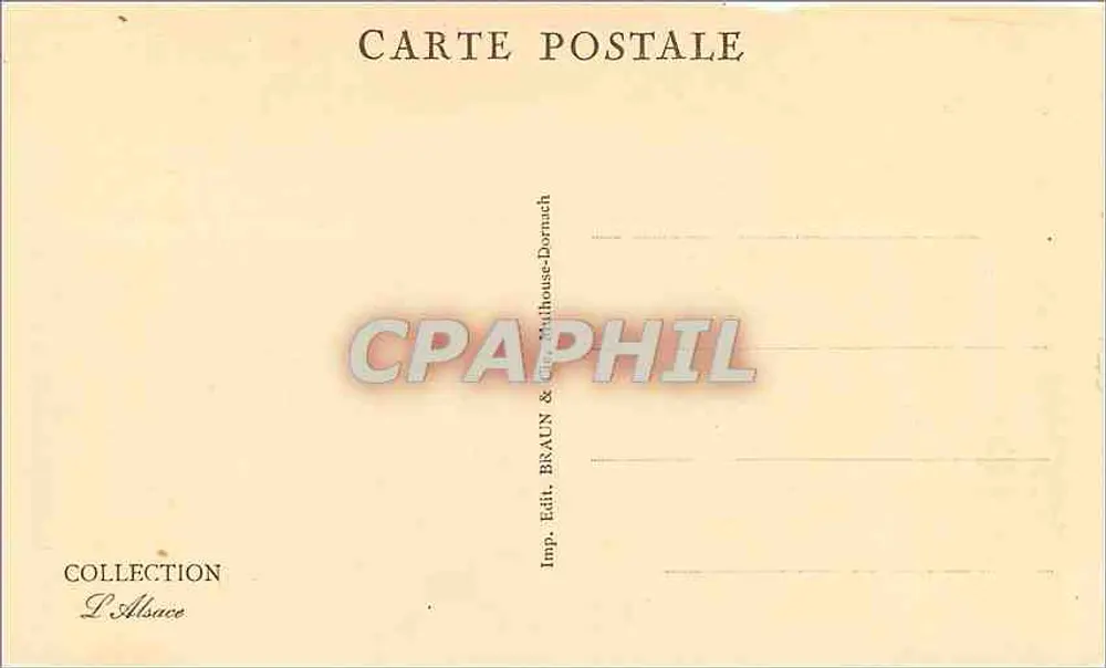 Colmar — Uitzicht op de Vosges — Collectie L'Alsace - Achterkant