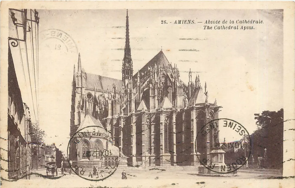 Amiens — Abside da Catedral — G. Arland, editor, n°26 - Frente