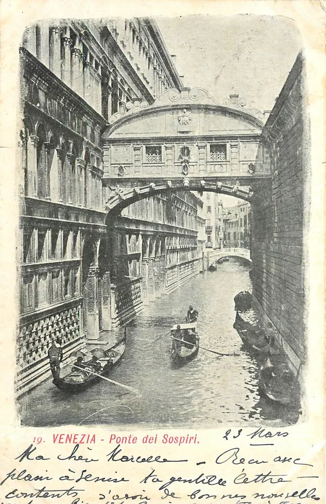 Venice - Ponte dei Sospiri — Italian Postcard n°19 - Front