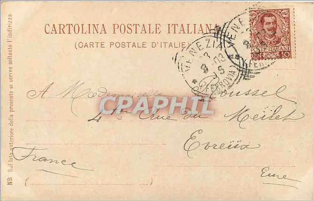Venice - Ponte dei Sospiri — Italian Postcard n°19 - Back
