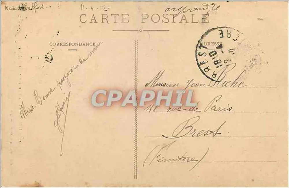 Limoges — O Monumento dos Móveis — Edição das Novas Galerias, Limoges - Verso