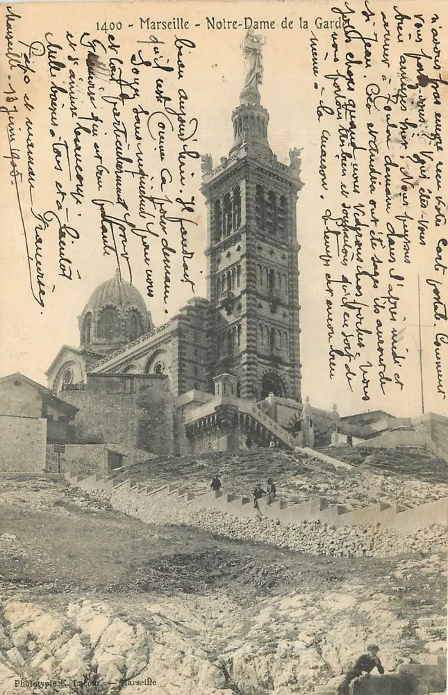 Marselha - Nossa Senhora da Guarda — Fototipia Lacroix, Marselha - Frente