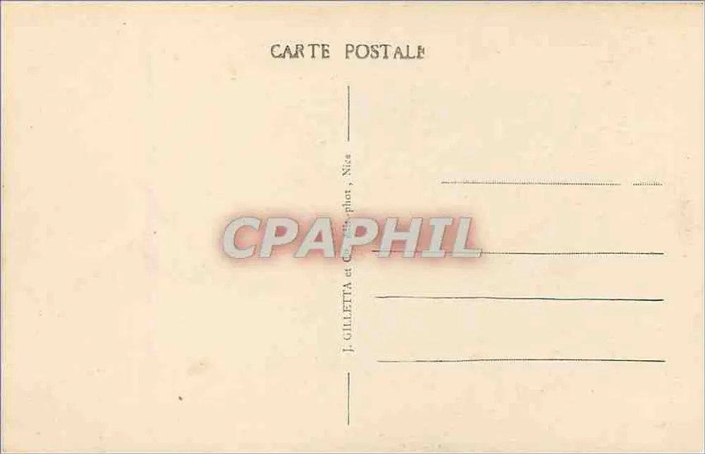 Nice - Os Banhos de Mar — 93 — J. Gilletta, Nice - Verso