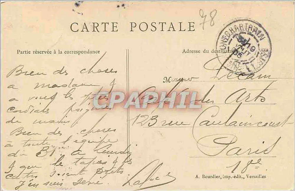 Castello di Dampierre (S.-et-O.) — I Canali — A. Bourdier, editore, Versailles - Verso