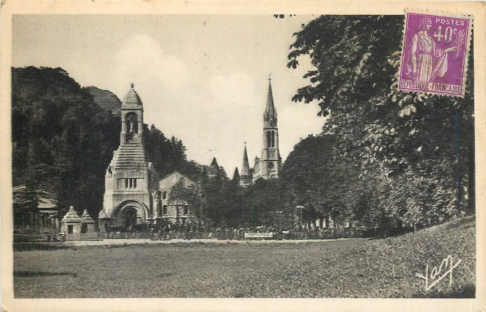 Lourdes — Monument interallié e a Basílica — Edição fotográfica Ouvrard - Lourdes - Frente