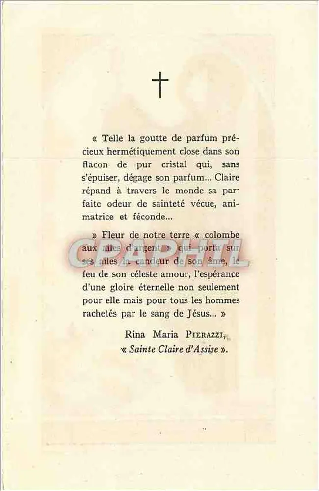 Santa Clara — Mosteiro de Santa Clara — Rennes — N° 4 - Verso