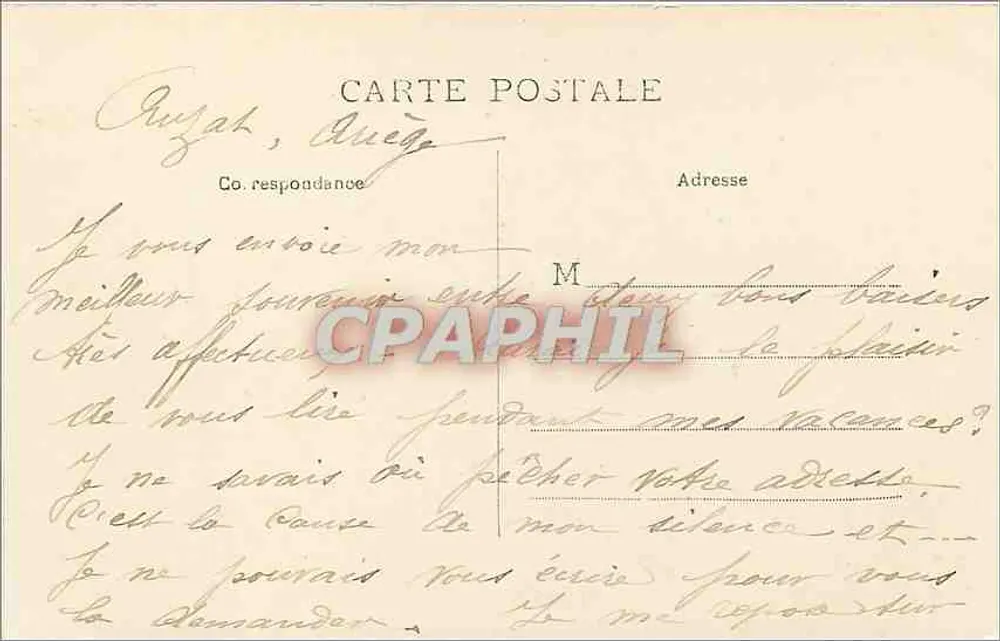 Toulouse - Quai de Tounis et la Dallade — CPA n°16, éditeur non visible - Verso