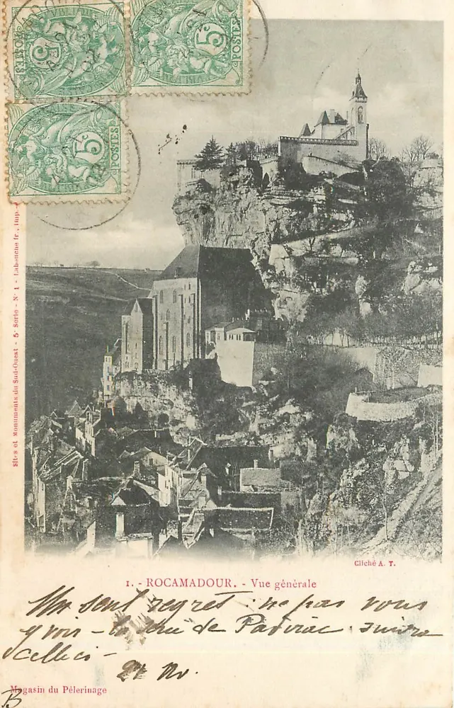 Rocamadour — Visão geral — Editor: Magasin du Pèlerinage, Série N°1 - Frente