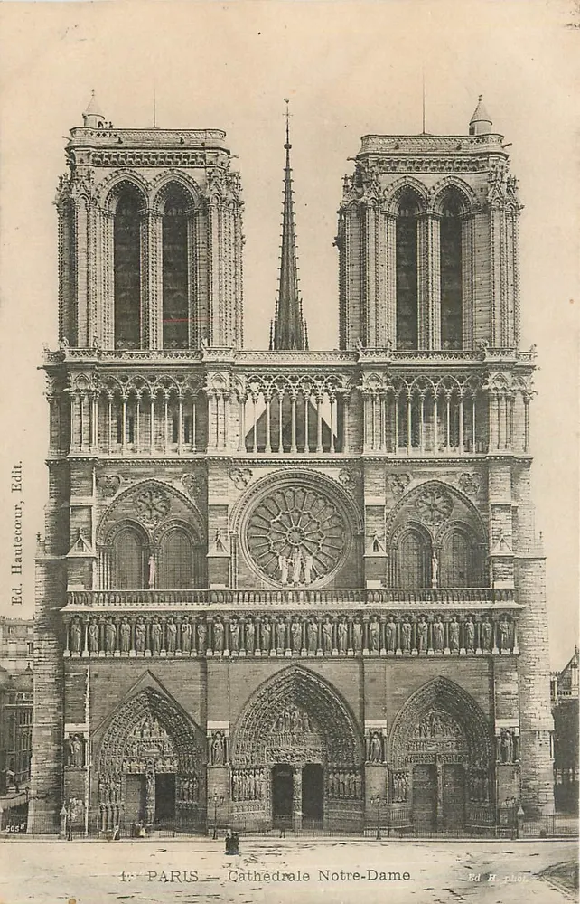PARIS — Catedral de Notre-Dame — Ed. H. Hautecout, n° 505 - Frente
