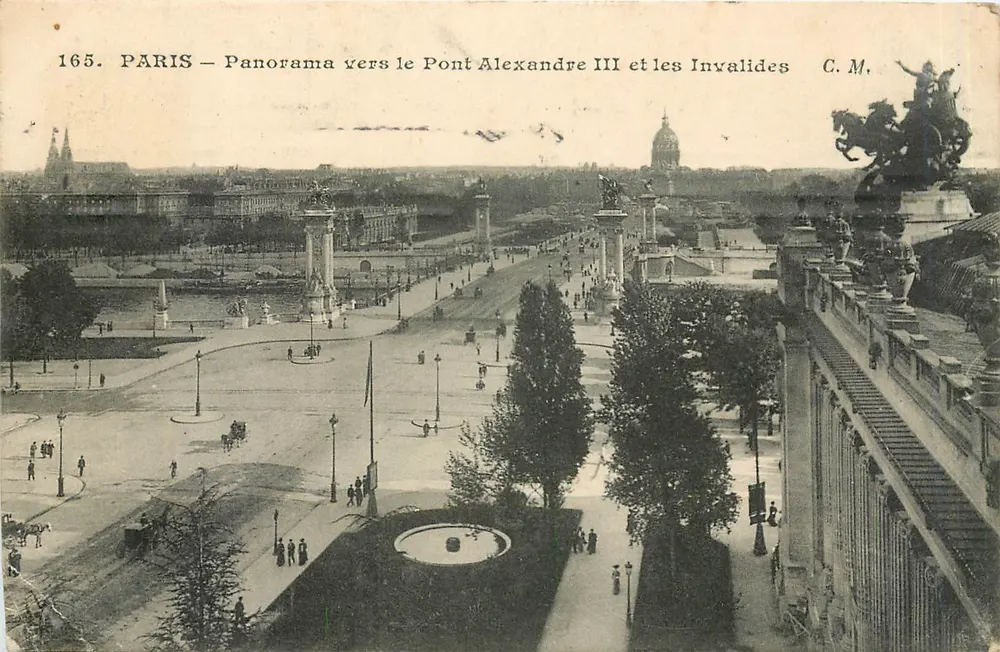 Paris – Panorama vers le Pont Alexandre III et les Invalides — C.M. n°165 - Recto