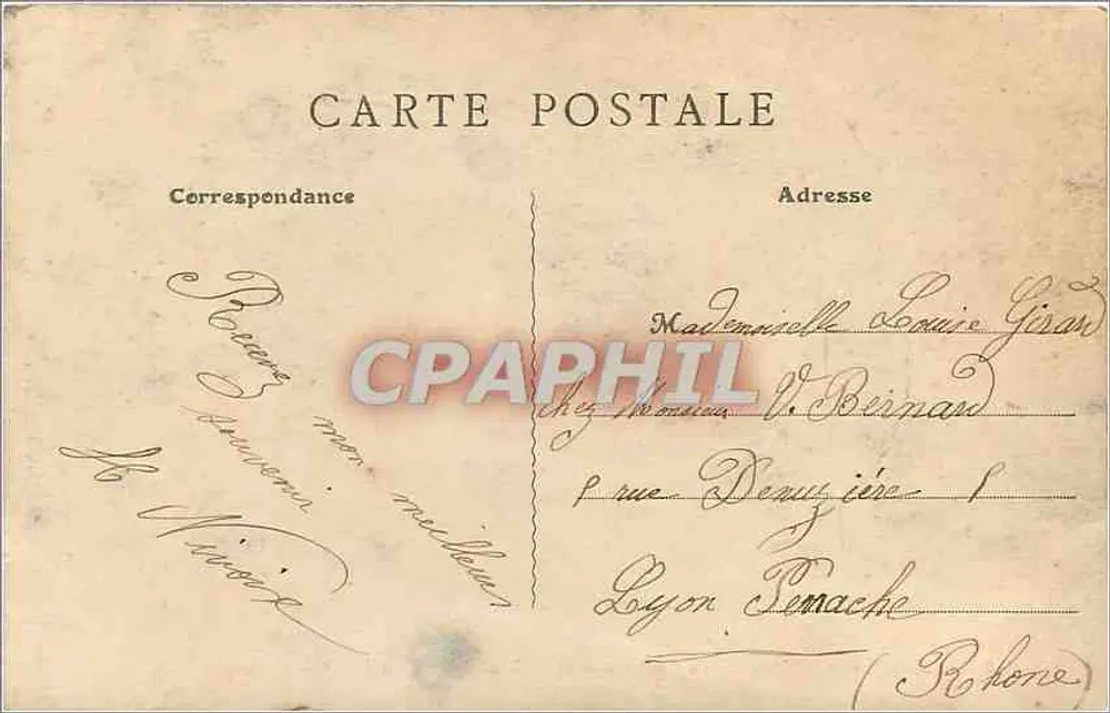 Asnières - Avenue de Courbevoie und Boulevard Saint-Denis — B. F., PARIS - Rückseite