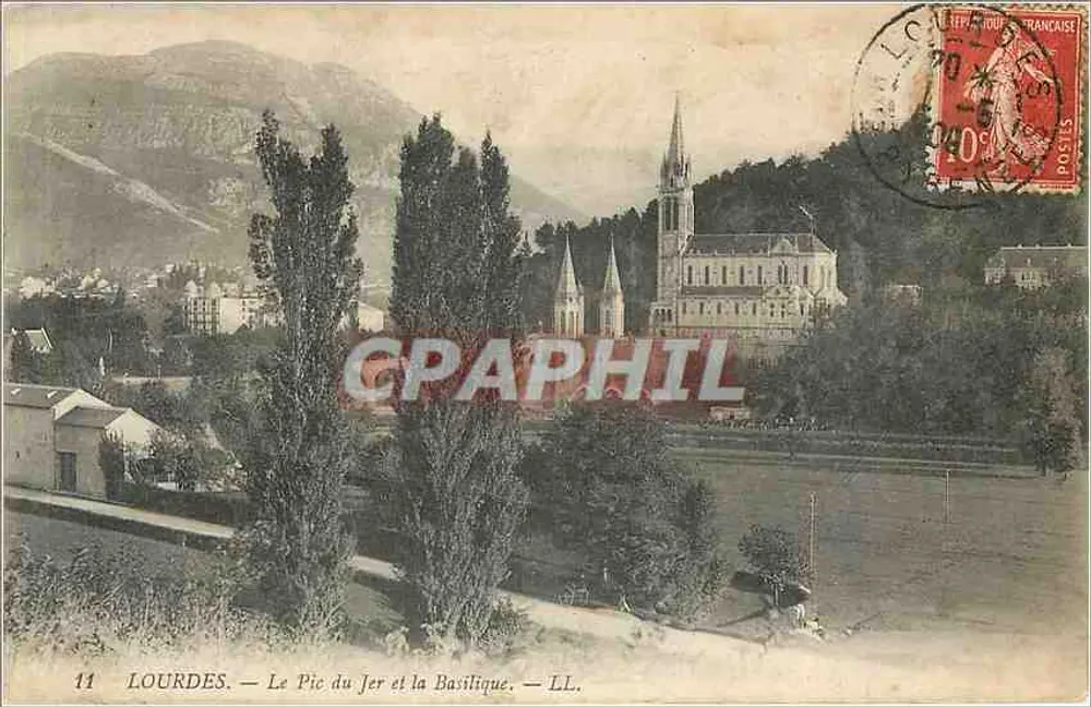 Lourdes — Il Pic du Jer e la Basilica — LL. - Recto