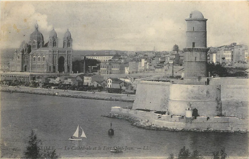Marseille — Die Kathedrale und das Fort Saint-Jean — LL. - Vorderseite