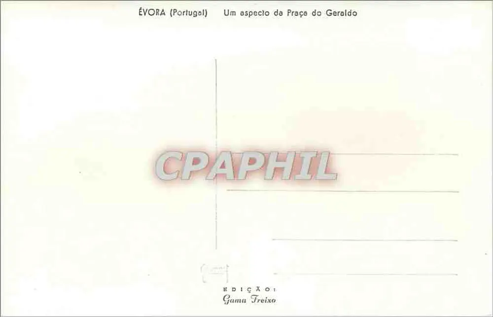 Évora (Portugalia) — Widok na Plac Geraldo — Wydanie niewidoczne, numer serii niewidoczny - Rewers