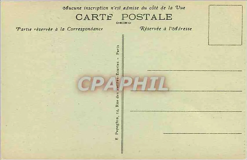 Palais de FONTAINEBLEAU — La Chapelle — A.P. - Verso