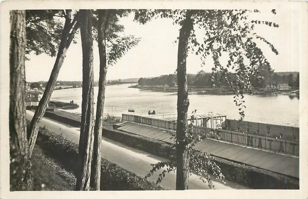 Melun — Die Seine und die öffentlichen Bäder — R. Gallois, Verlag - Vorderseite