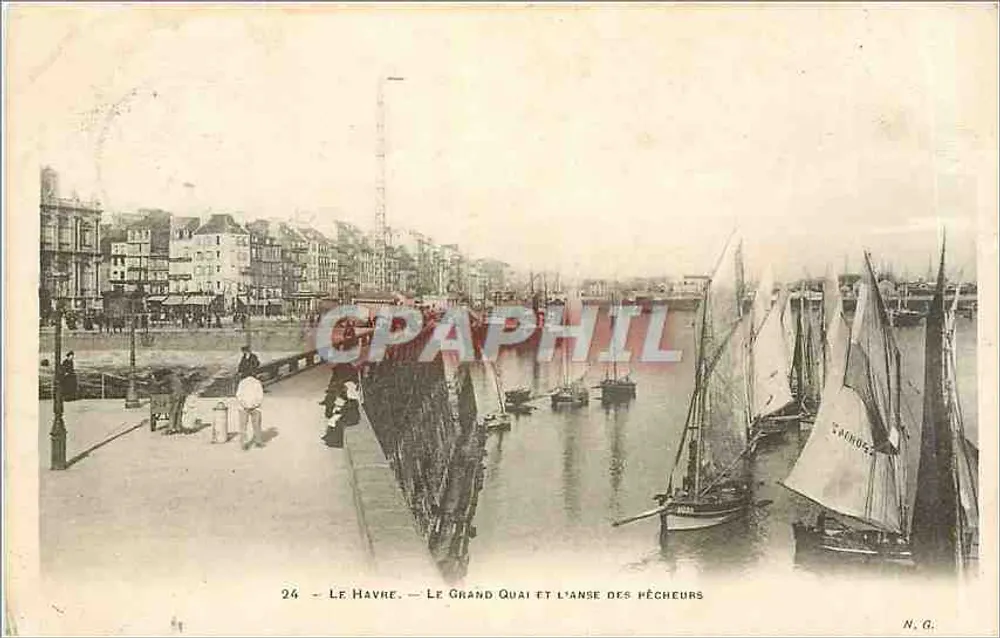 Le Havre — Der Große Kai und die Anse des Pêcheurs — N.G. - Vorderseite