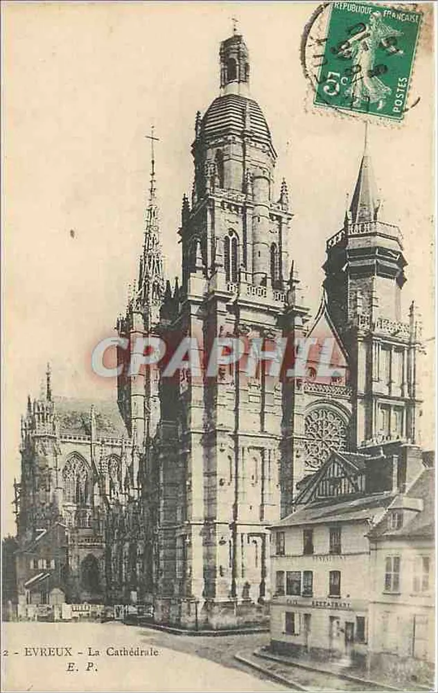 Evreux - A Catedral — E.P. n°2 - Frente