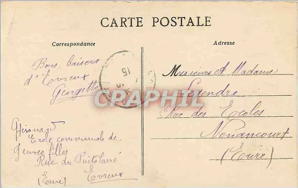 Evreux - A Catedral — E.P. n°2 - Verso