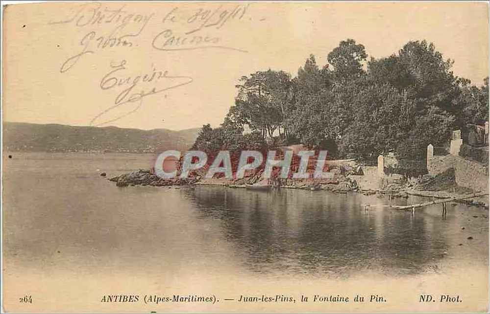 Juan-les-Pins, die Fontaine du Pin — ANTIBES (Alpes-Maritimes). — ND. Phot. — N° 264 - Vorderseite