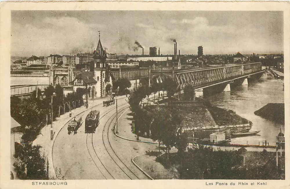 Strasbourg — Les Ponts du Rhin et Kehl — Marque P. A. St. 20 - Recto