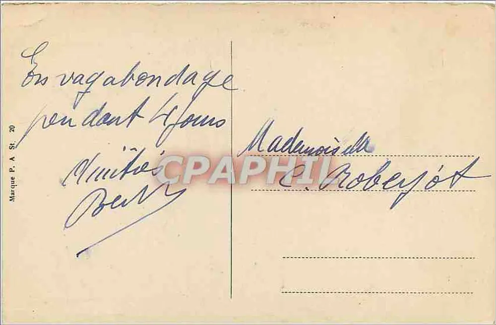 Strasbourg — Les Ponts du Rhin et Kehl — Marque P. A. St. 20 - Verso