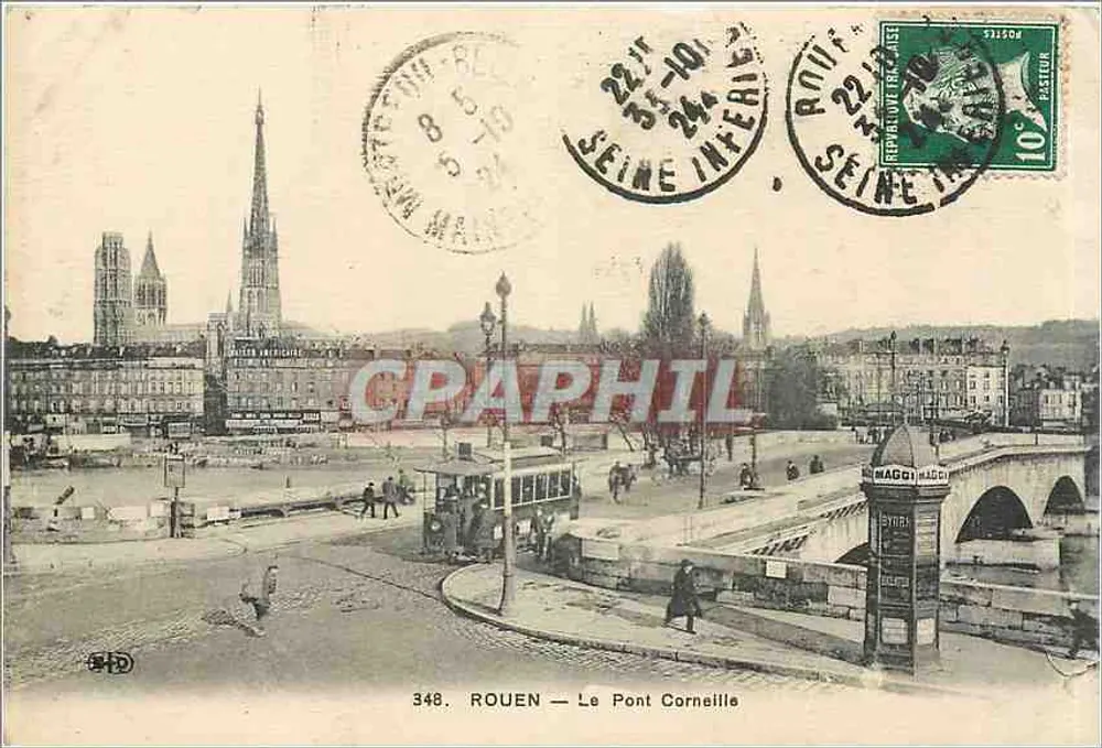 Rouen — O Ponte Cornelle — Editor Maggi, n° 348 - Frente