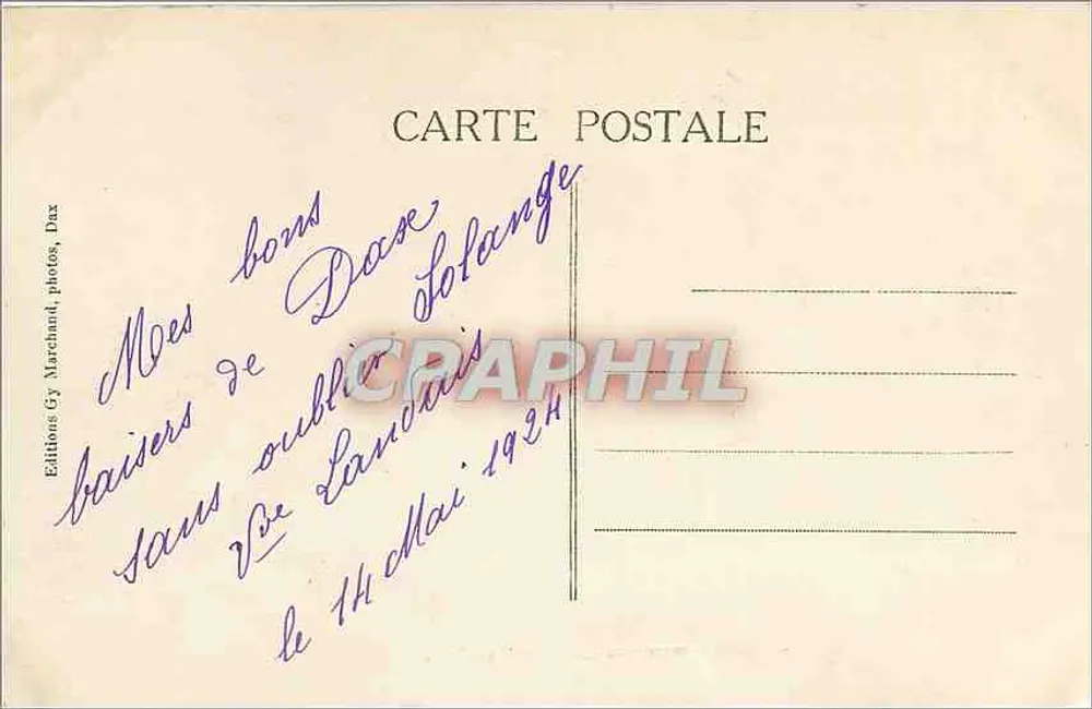 DAX — Établissement des Balgnots — Le Parc - Achterkant