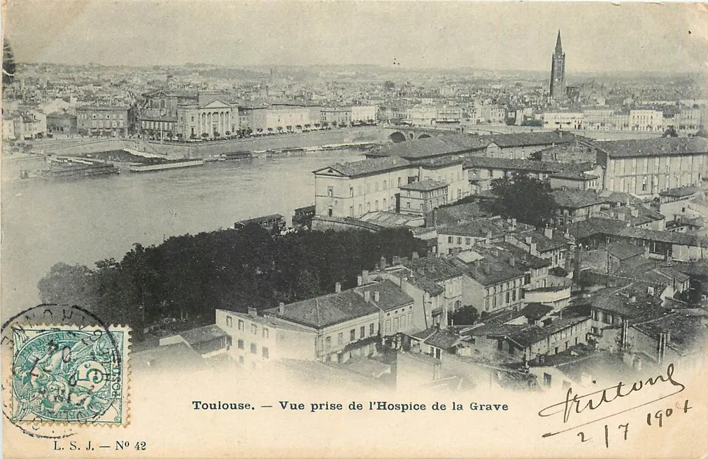 Toulouse — Vue prise de l'Hospice de la Grave — L.S.J. — N° 42 - Recto