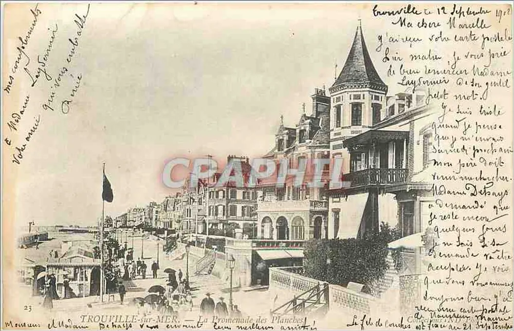 TROUVILLE-sur-MER — Die Promenade des Planches — anonymer Verleger, n°23 - Vorderseite