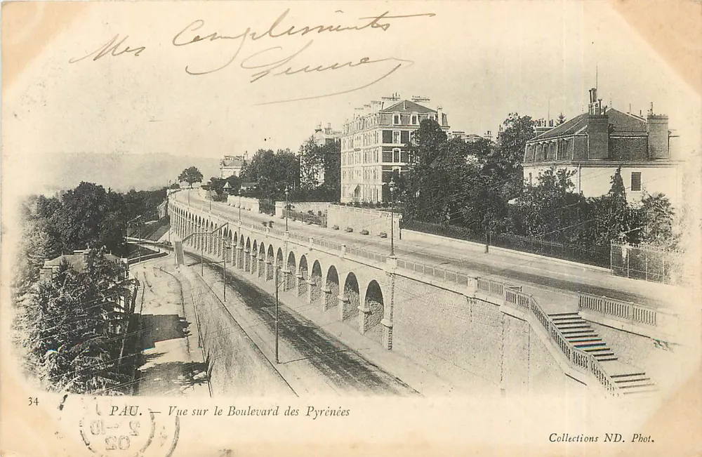 Pau — Vista sobre o Boulevard dos Pirineus — Coleções ND. Fot. n°34 - Frente