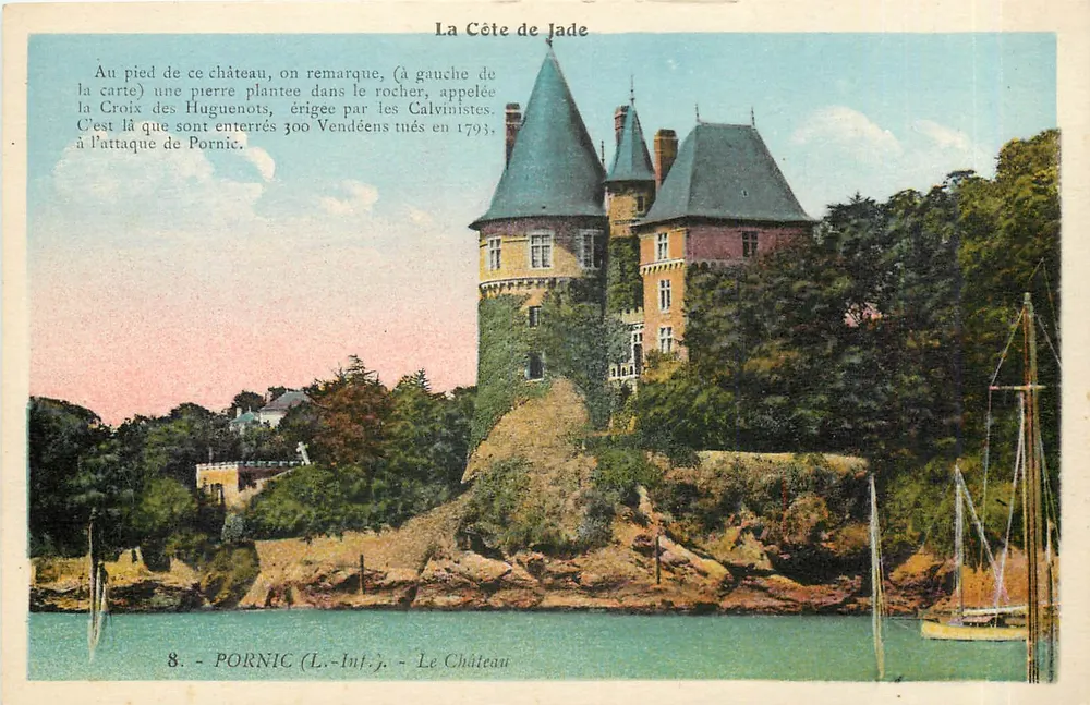 Pornic (Loire-Inférieure) — O Castelo da Côte de Jade — Artaud, editor, Nantes - Frente