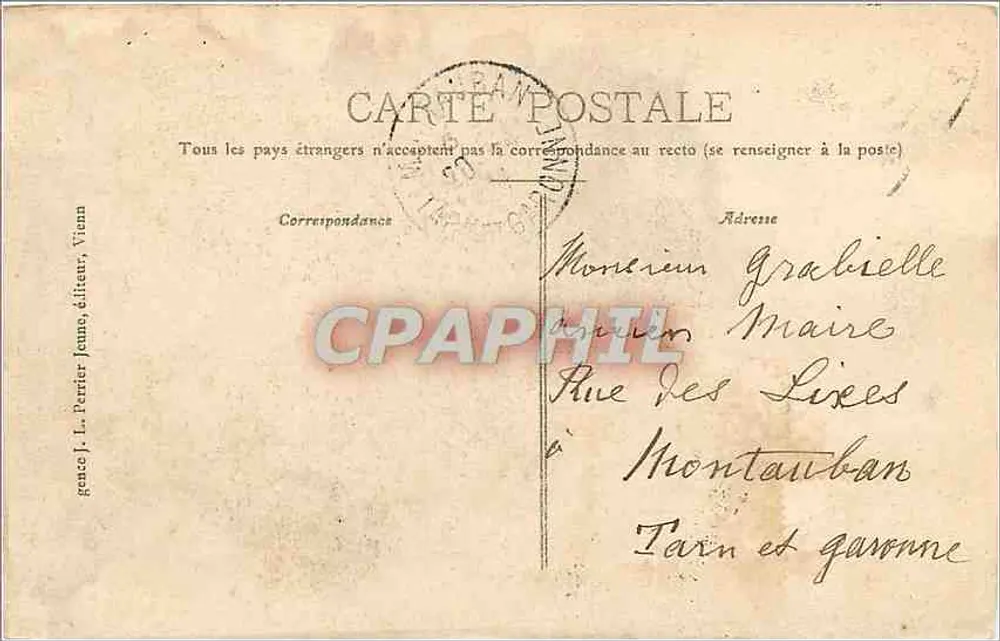 Vienne (Isère) — Der Plan der Nadel — Genannt Grab des Pontius Pilatus — Foto von H. Bricout, Lyon - Rückseite
