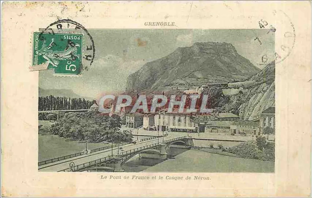 Der France-Brücke und der Helm Neros — Grenoble — Verlag nicht sichtbar - Vorderseite