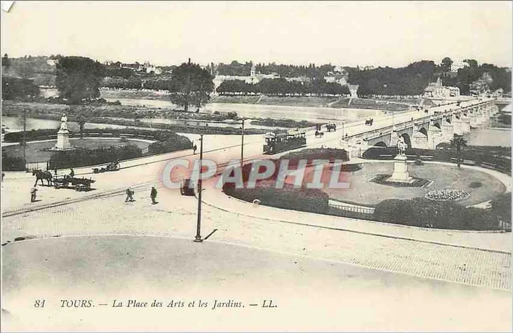 Tours — La Place des Arts et les Jardins — LL. n°81 - Recto